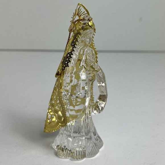 Virgin Mother Mary Christmas Ornament Clear Acrylic 4" Religious Holiday Vintage - Picture 3 of 12